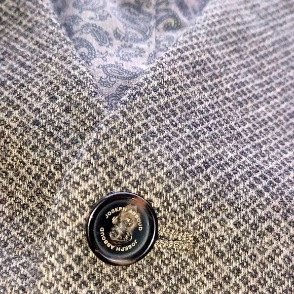 Joseph Abboud Vest Brown Herringbone Tweed Preppy Dark Academia Men's Size L - Picture 10 of 10